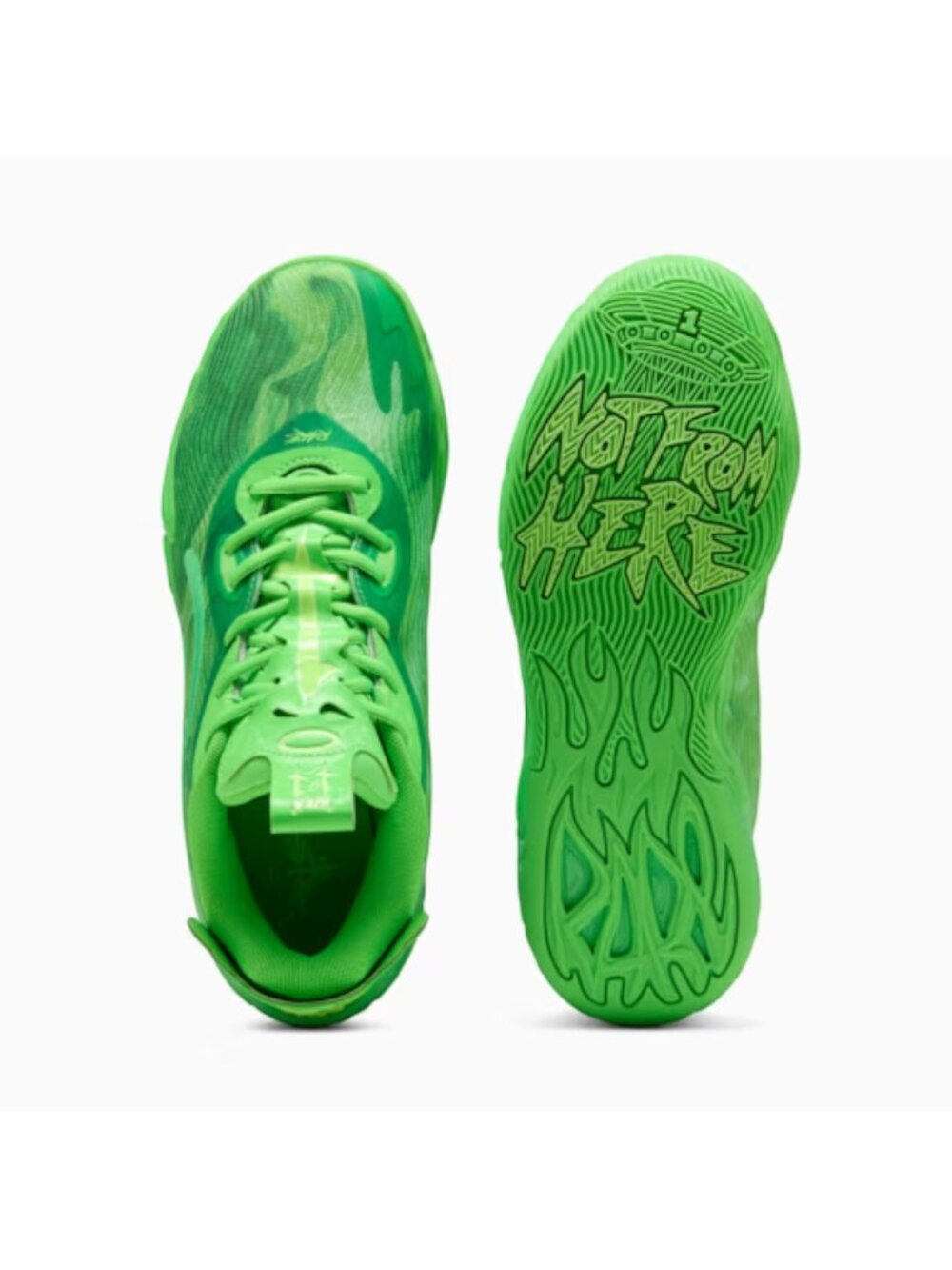 Puma Lamelo Ball MB.04 Team Green Glare Basketball Shoes Sneaker Men Size: 12 - Picture 5 of 6